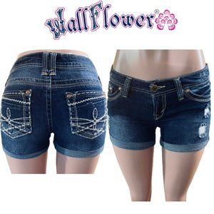WALLFLOWER | SZ 5 WOMENS DISTRESSED DENIUM SHORTS